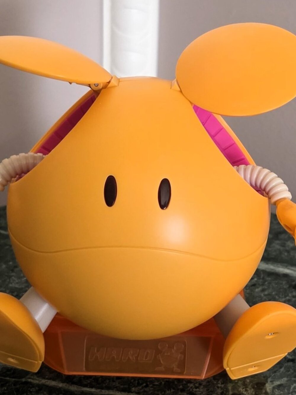 Used Gundam 00 Mascot Robo Haro Orange Clock Alarm Talks